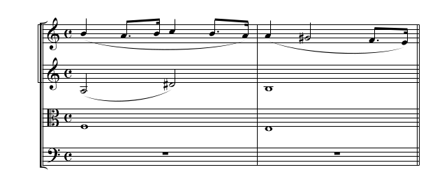 Phrasing example from Beethoven quartet Op.132