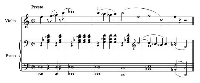 Example of the Kreutzer Sonata, 1st movement