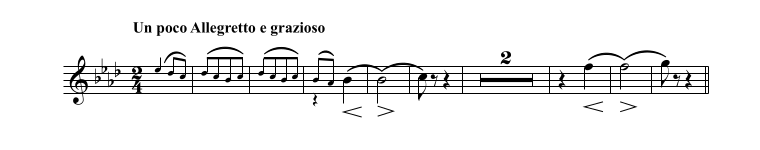 Hairpin example from Brahms Symphony No.1