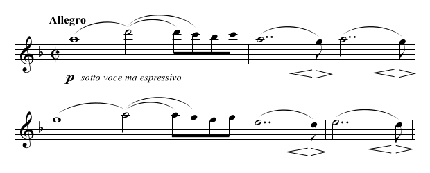 Example from Violin Sonata No.3 by Brahms