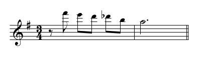 Example of Serenade by R. Fuchs with a wrong note for a scale.