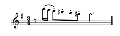 An example from Serenade by R. Fuchs