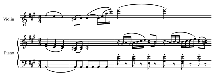 1st inversion example from Mozart Concerto No.4