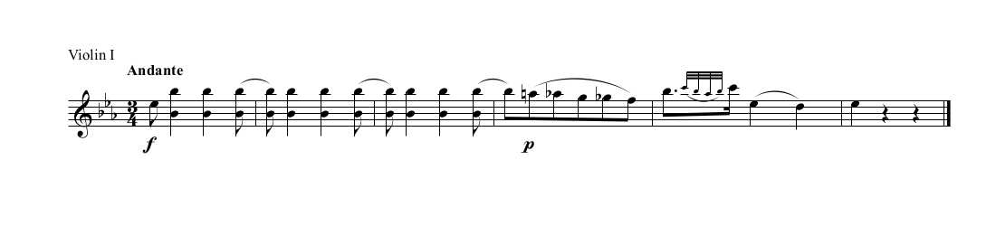 Example of a turn in Mozart's Sinfonia Concertante