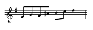 Example of enharmonic spelling