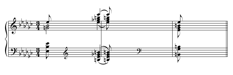 Excerpt from Preludes by Debussy with wrong notes