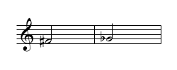 Showing an example of enharmonic spelling
