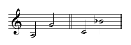 Example of minor 7ths