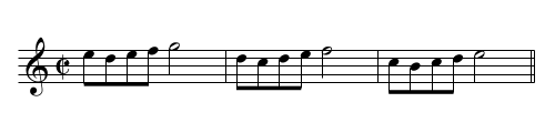 Example of a fingering pattern