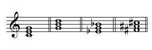 Examples of major triads