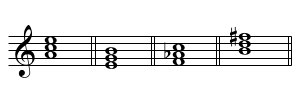 Examples of minor triads