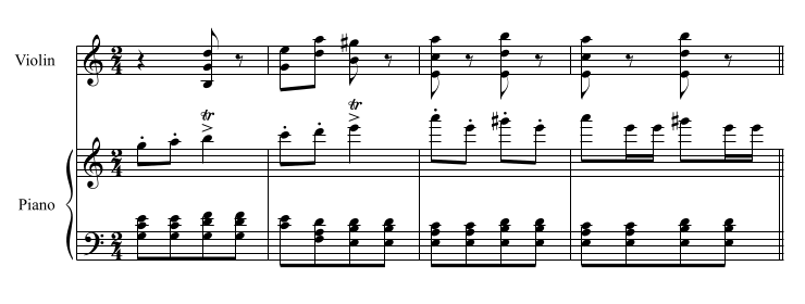 Example of cadential 6-4 by Schubert
