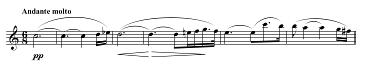 Example from Fantasy in C major by Schubert