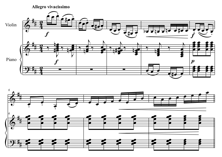 excerpt from Tchaikovsky's Violin Concerto 3rd movement.